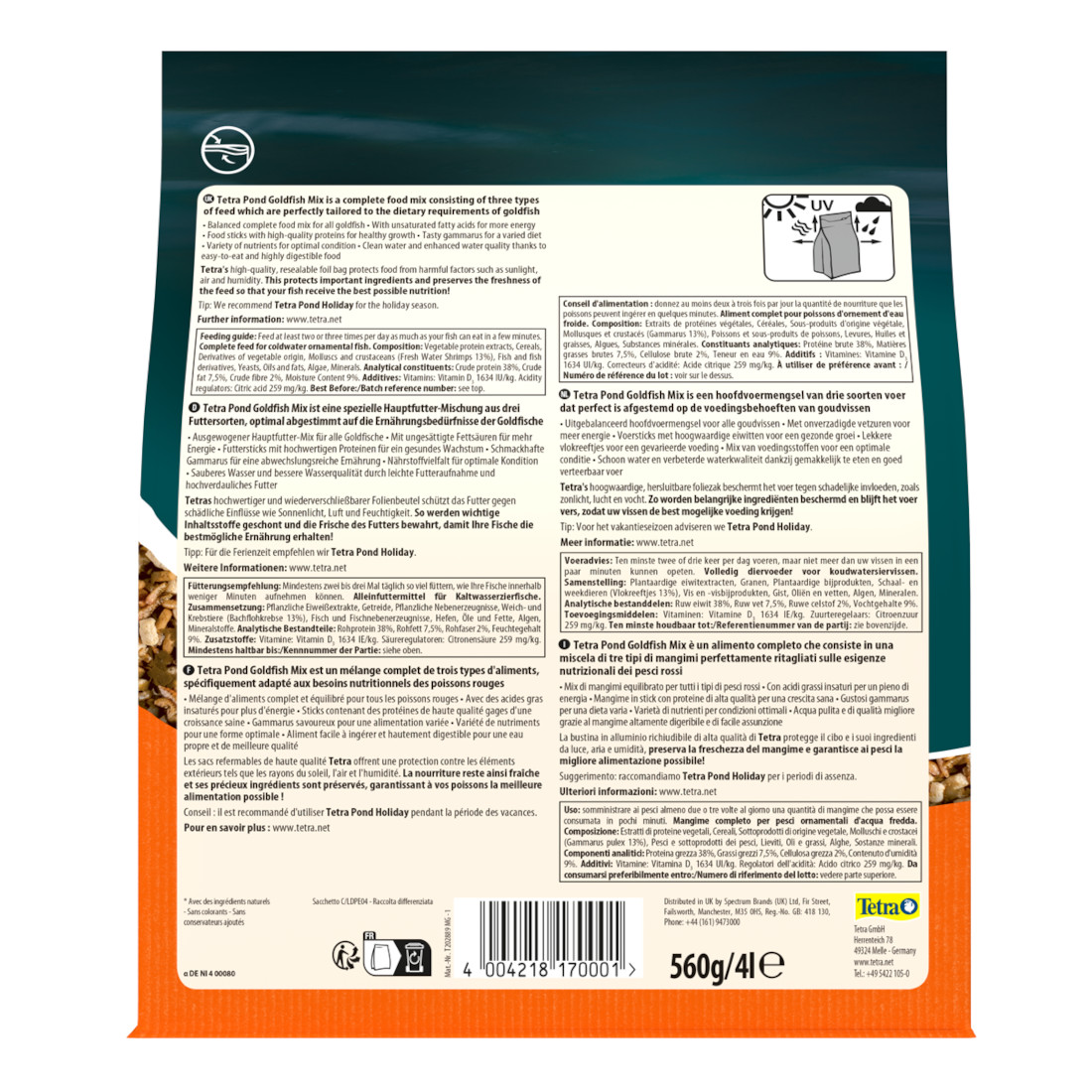 Tetra Pond Goldfish Mix 4,0 Liter