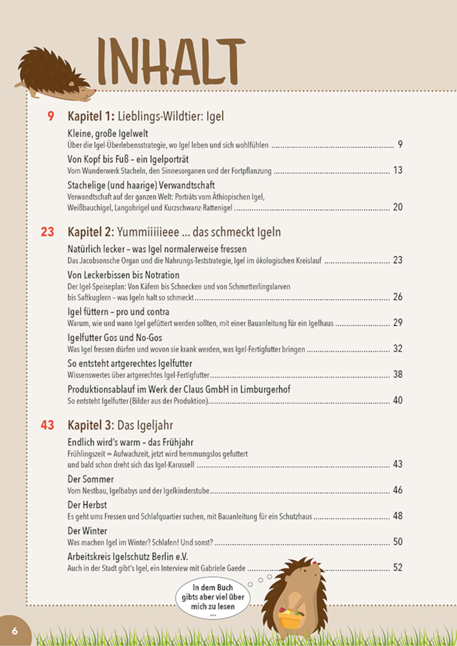 Erlebnisbuch Igel Inhalt