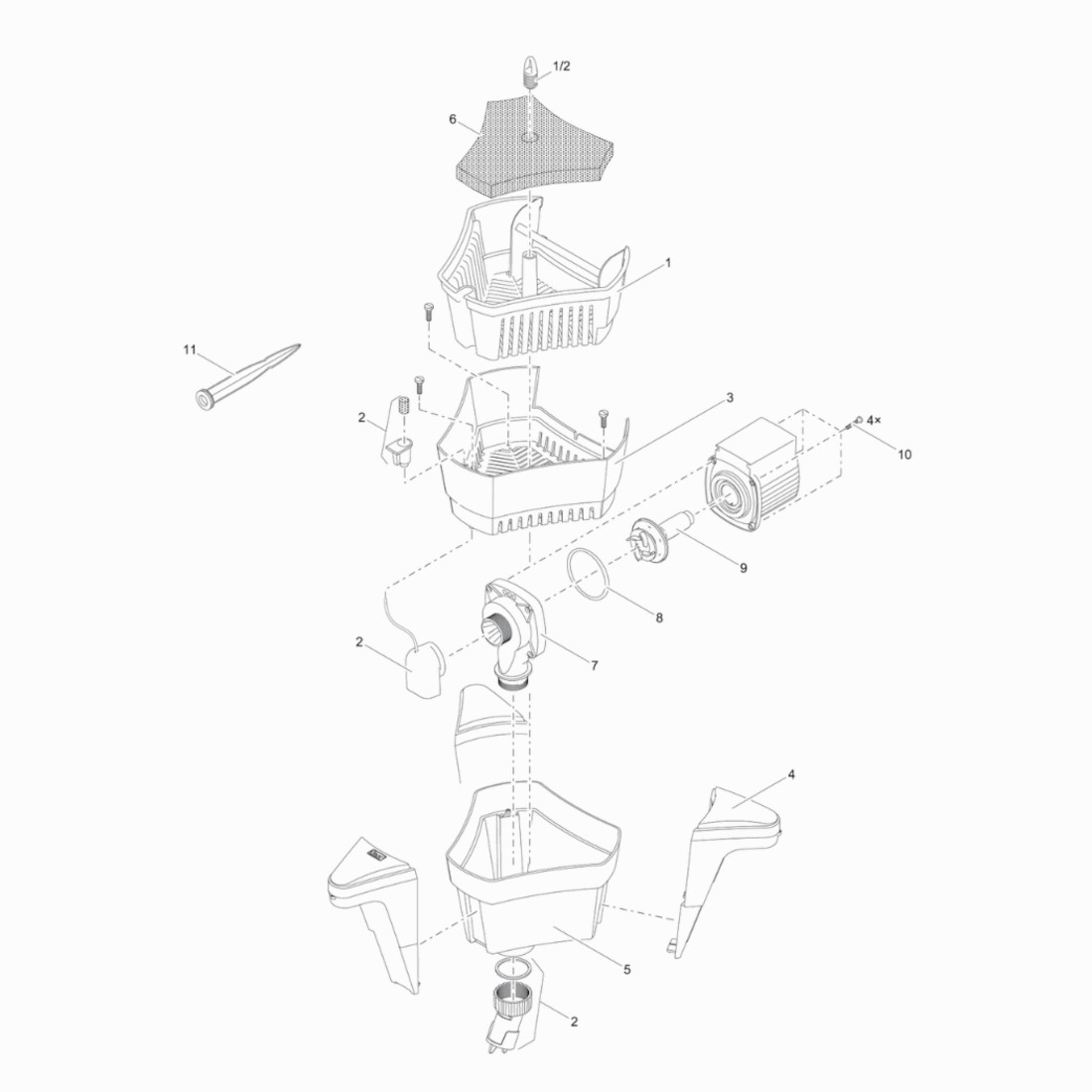 Oase SwimSkim 50 CWS Skimmer -hält die Oberfläche sauber-
