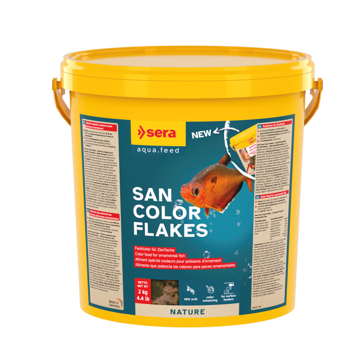 sera San Color Flakes 10,0 Liter -Farbfutter-