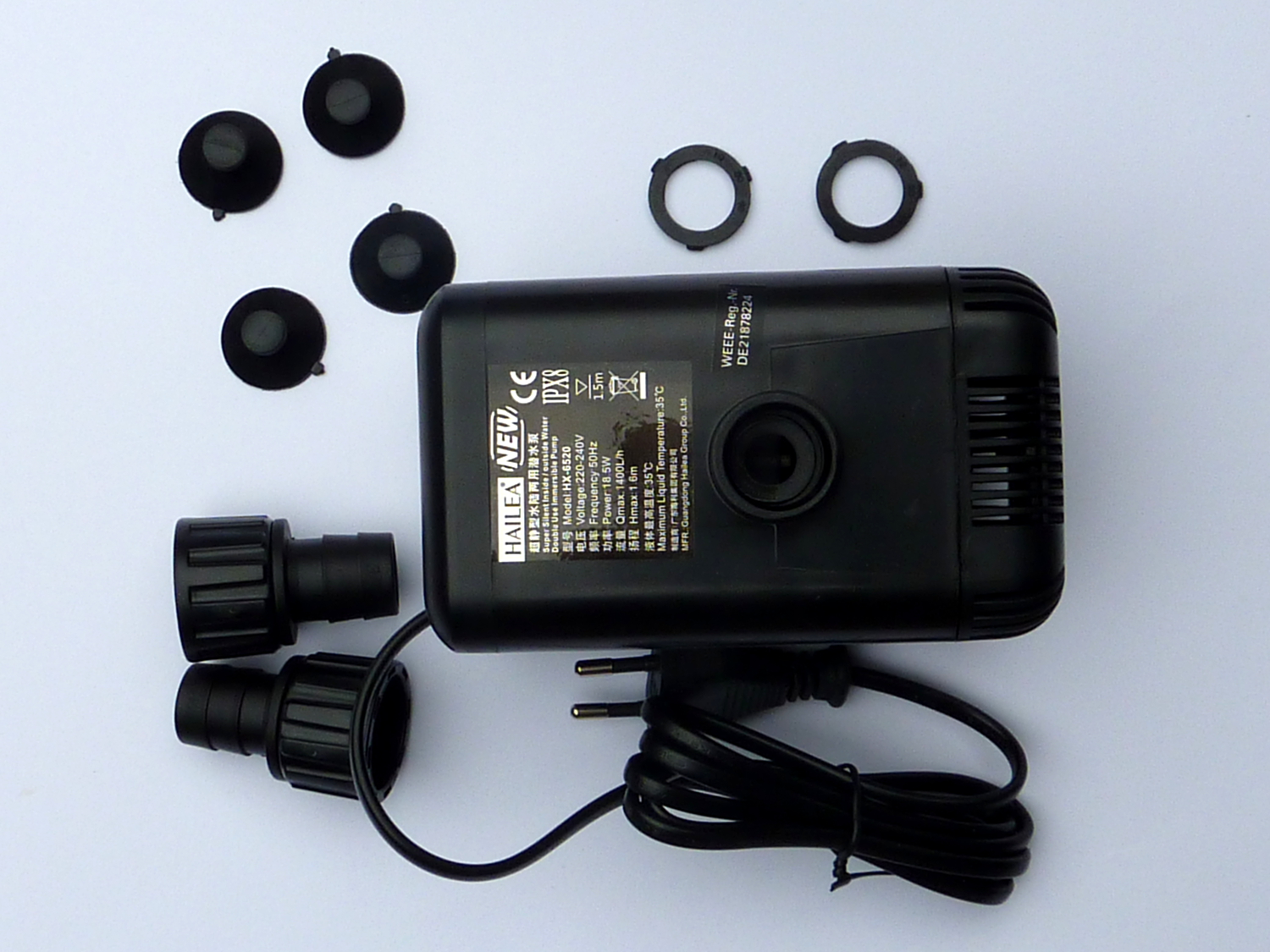 Hailea HX-6520 Umwälzpumpe Lieferumfang