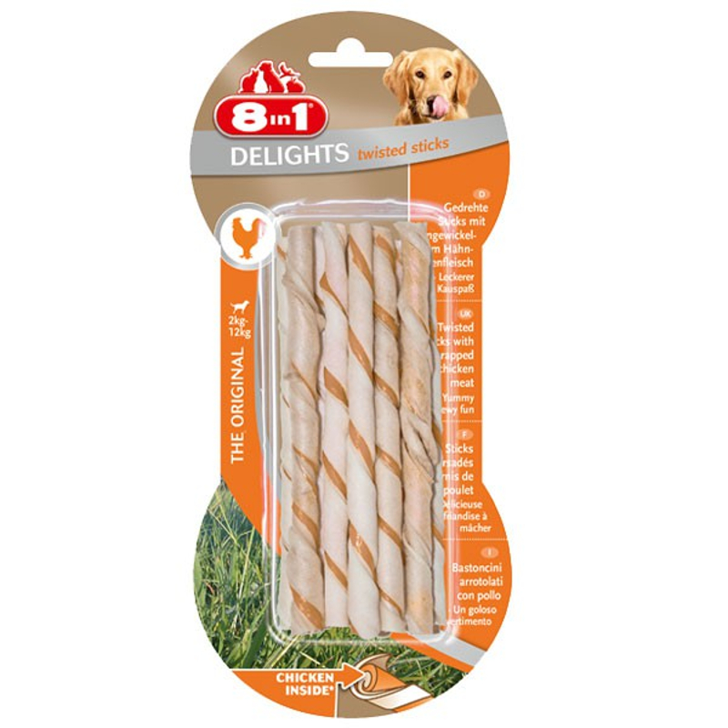 8in1 Delights twisted sticks mit Hähnchenfleisch 55g