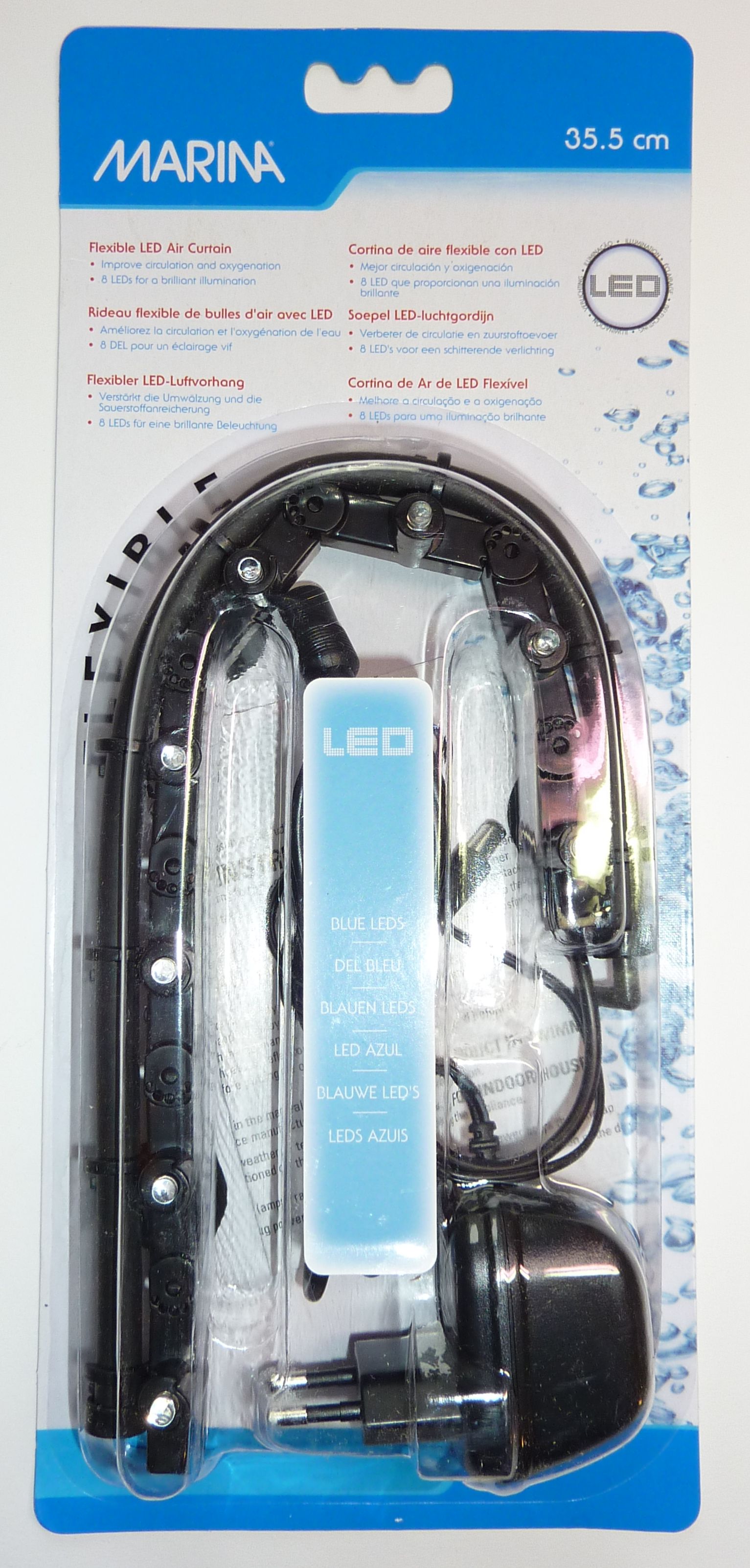 Marina Flexibler LED-Luftvorhang - Klein (35,5cm) Blau