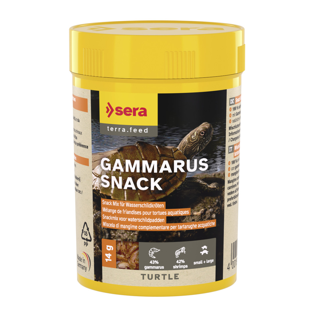 sera Turtle Gammarus Snack 0,1 Liter -für Wasserschildkröten-