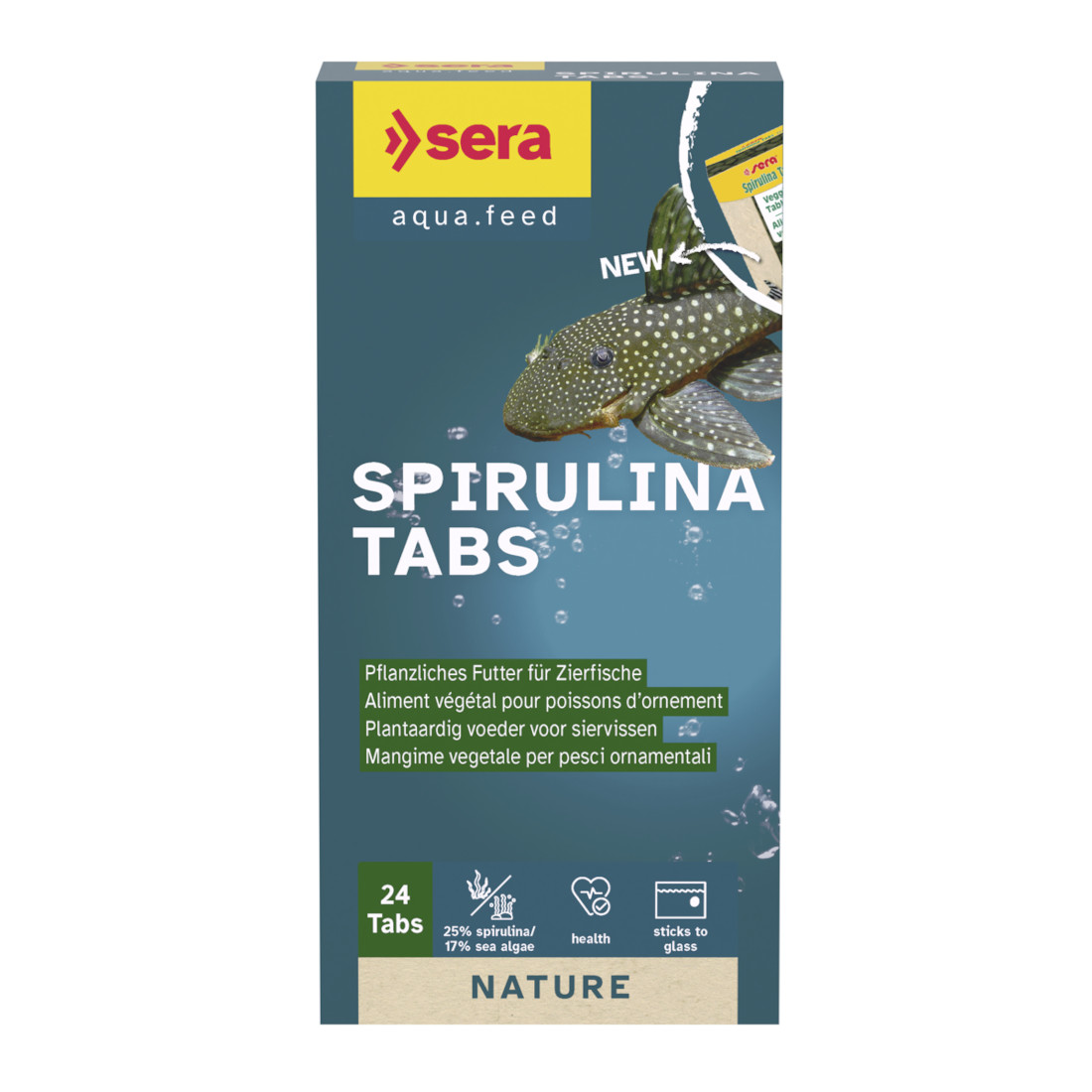 sera Spirulina Tabs Nature 24 Tabs -Pflanzenfutter-