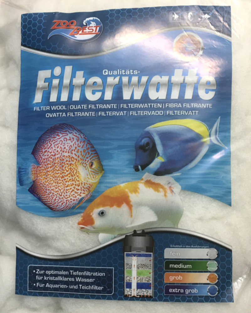 Zoobest Filterwatte fein weiss 1,0 kg