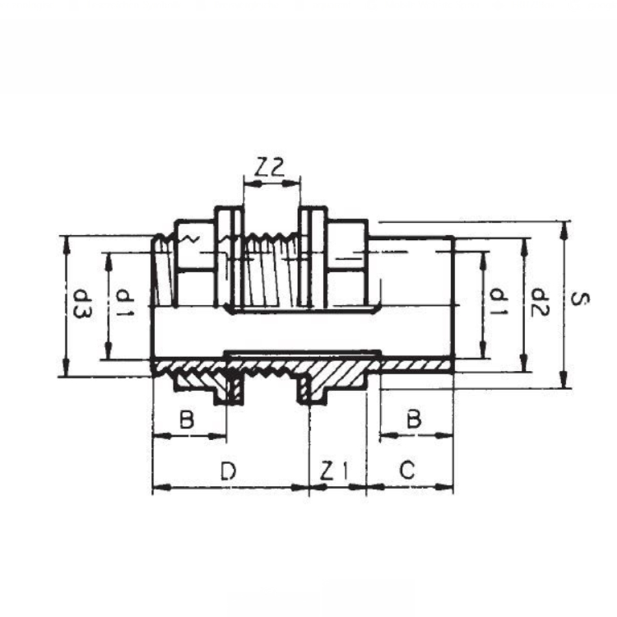 VDL PVC Tankdurchführung Masse