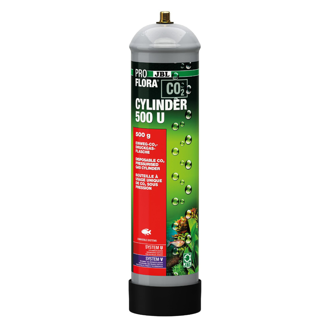 JBL PROFLORA CO2 CYLINDER 500 U mit 500 g CO2 (recyclebare Einwegflasche)