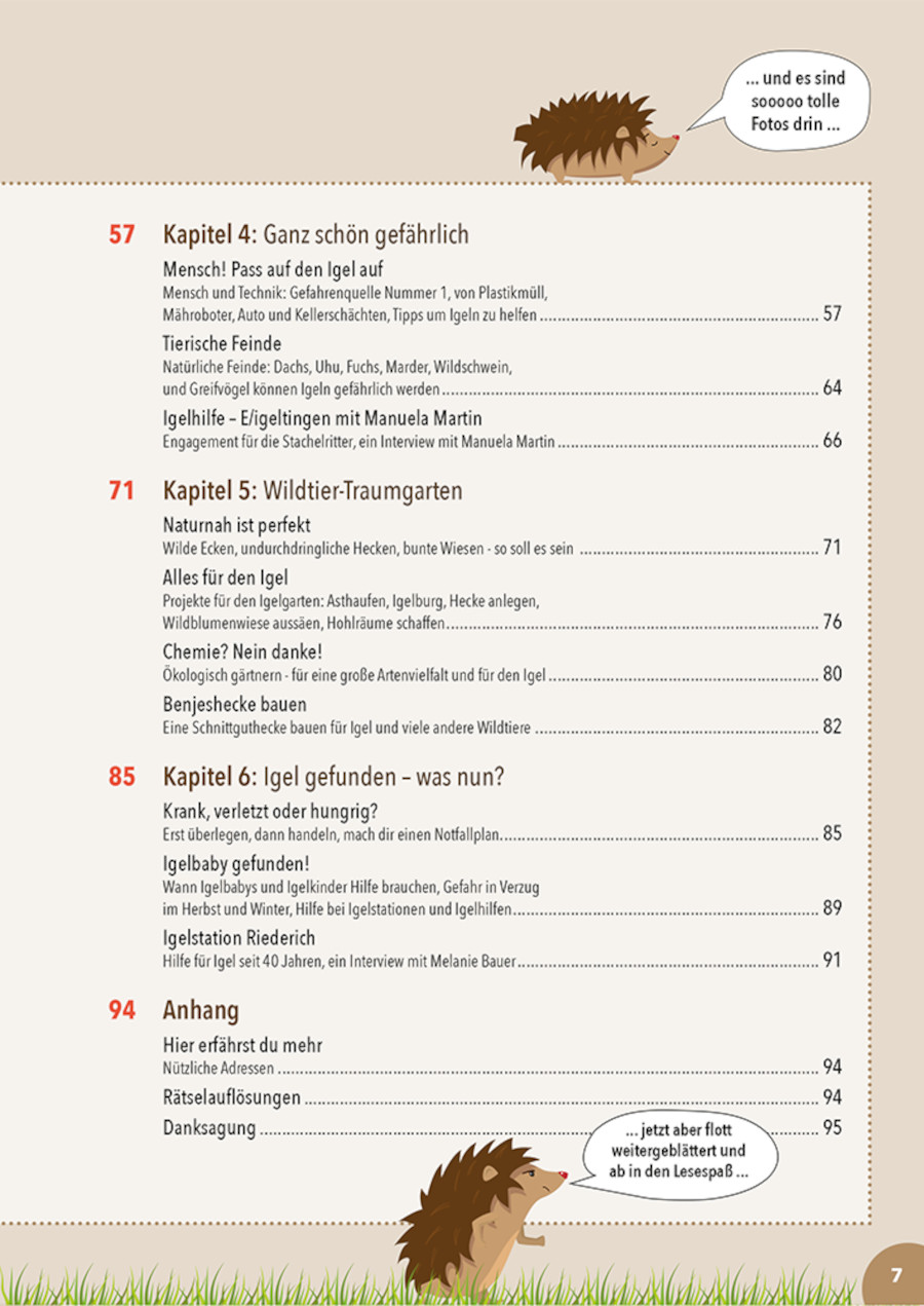 Erlebnisbuch Igel Inhalt