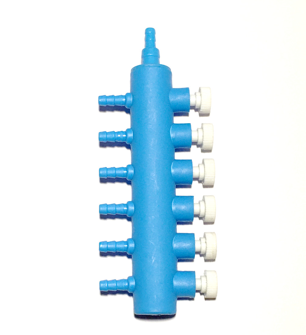 Osaga Luftverteiler 6-fach Tülle 8 mm Kunststoff