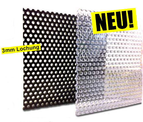 PVC-Lochplatten 495x495x3 mm (transparent) 
