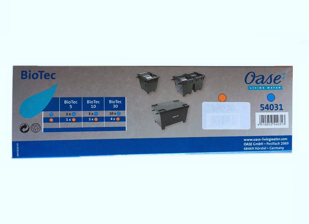 Oase BioTec 5/10/30 Ersatzschwamm techn. Infos