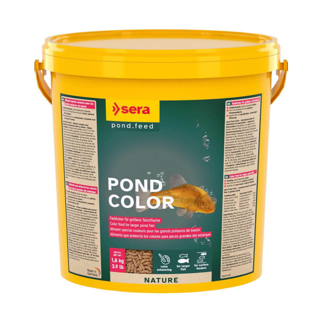 sera pond color 10 Liter (Sticks) -Farbfutter für Teichfische-