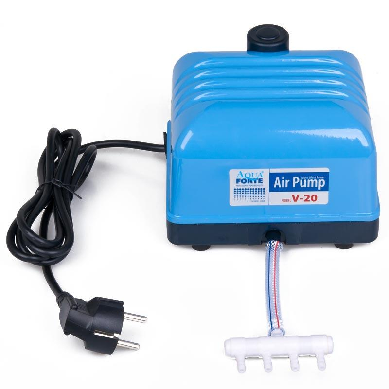 AquaForte V-20 HI-Flow Luftpumpe Lieferumfang