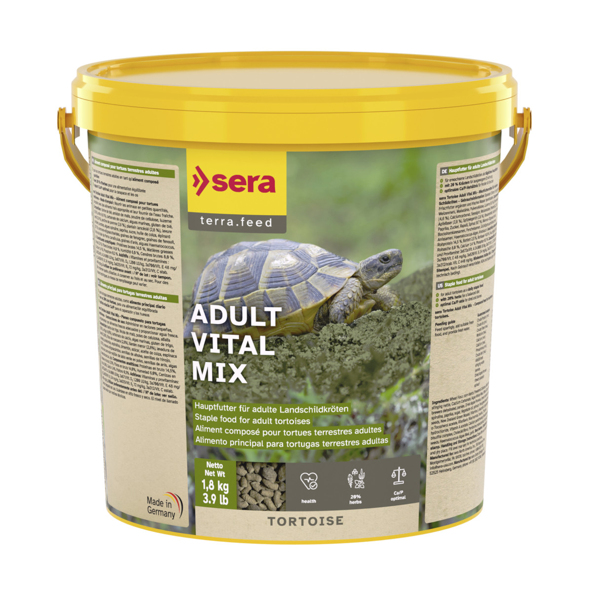 sera Tortoise Adult Vital Mix 10,0 Liter -Hauptfutter herbivore Reptilien-