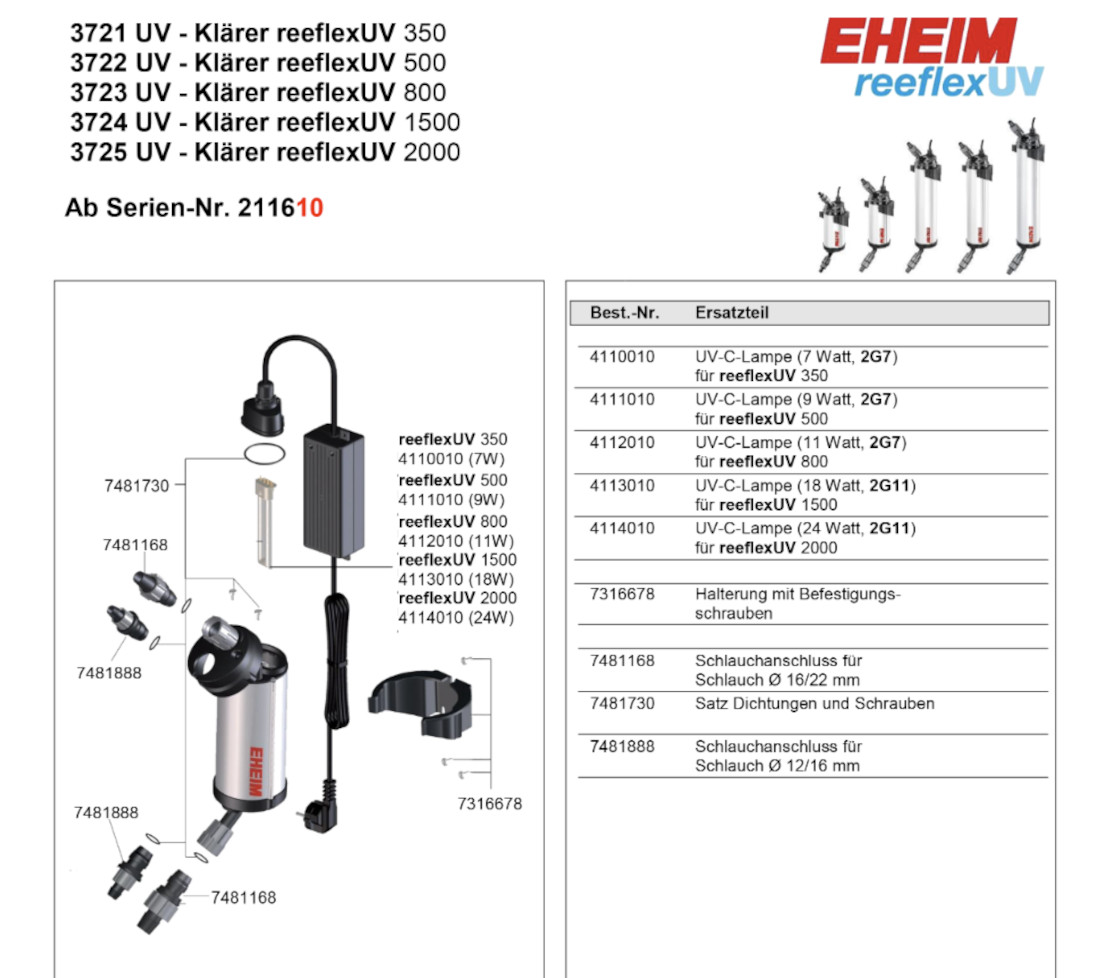 Eheim reeflexUV 500 9 W Wasserklärer