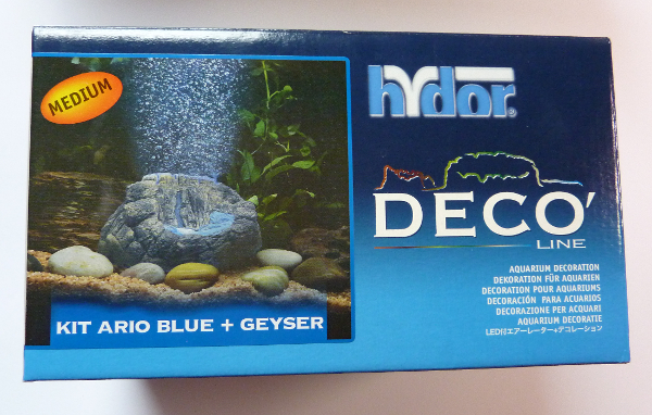 Hydor Deco Kit Ario 2 blau mit Geyser (medium 21 cm)