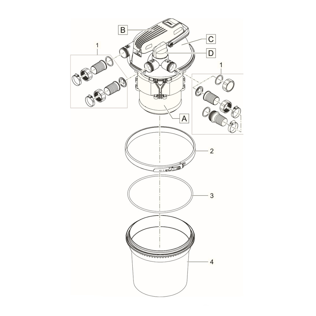 Oase FiltoClear 5000 Druckfilter Einzelteile