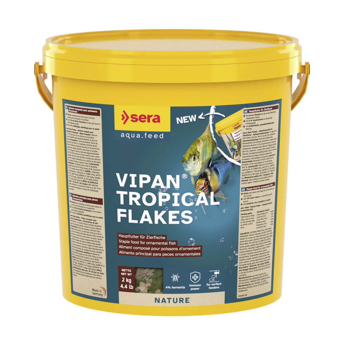 sera Vipan Nature 10 Liter -Hauptfutter für Zierfische-