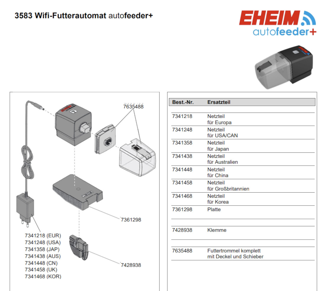 Eheim autofeeder+ Futterautomat mit WLAN