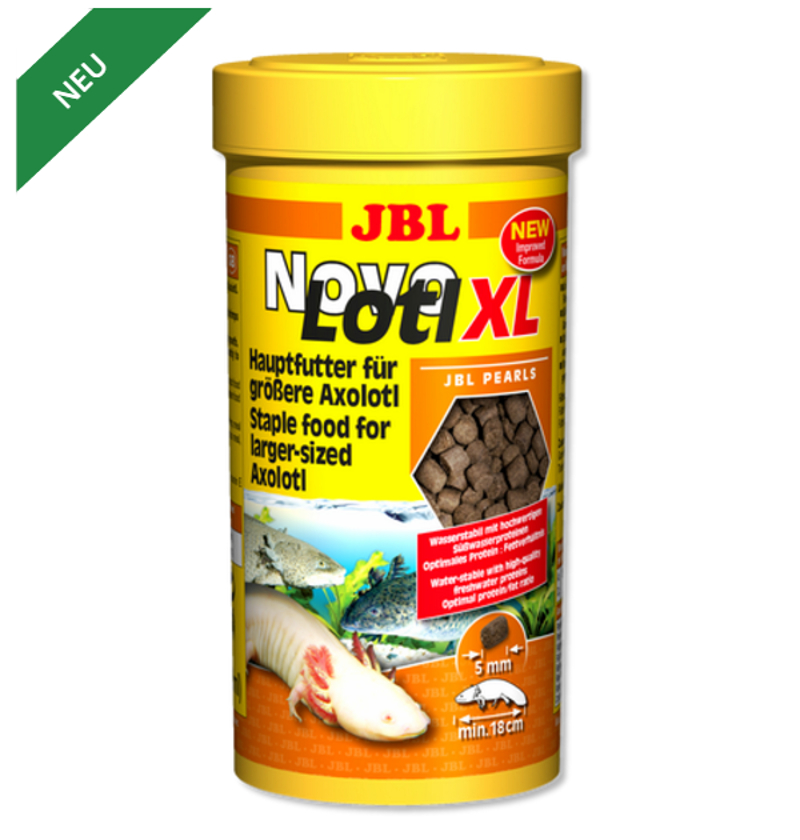 JBL NovoLotl XL 250 ml -Alleinfutter für große Axolotl- Dose