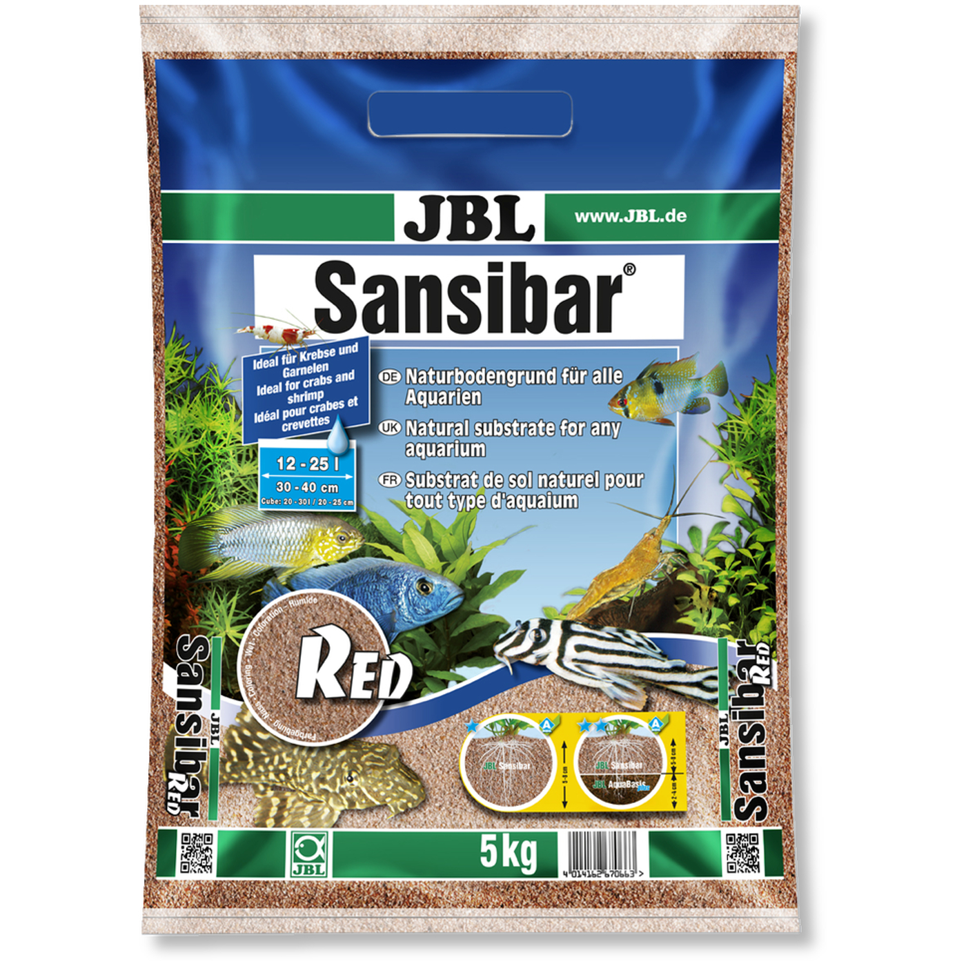 JBL Sansibar Red 5 kg feiner Bodengrund rot