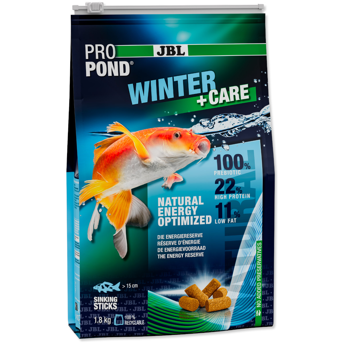 JBL PROPOND WINTER+CARE 1,8 kg -Winterfutter für Koi & andere Teichfische-