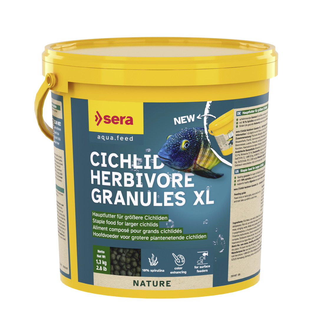 sera Cichlid Herbivore Granules XL 3,8 Liter