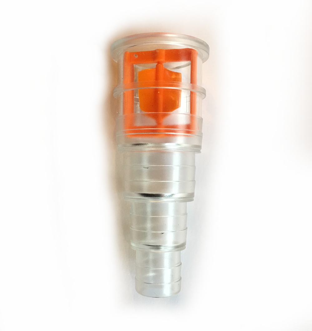 Stufentülle mit Durchflussanzeige für 1 1/2"
