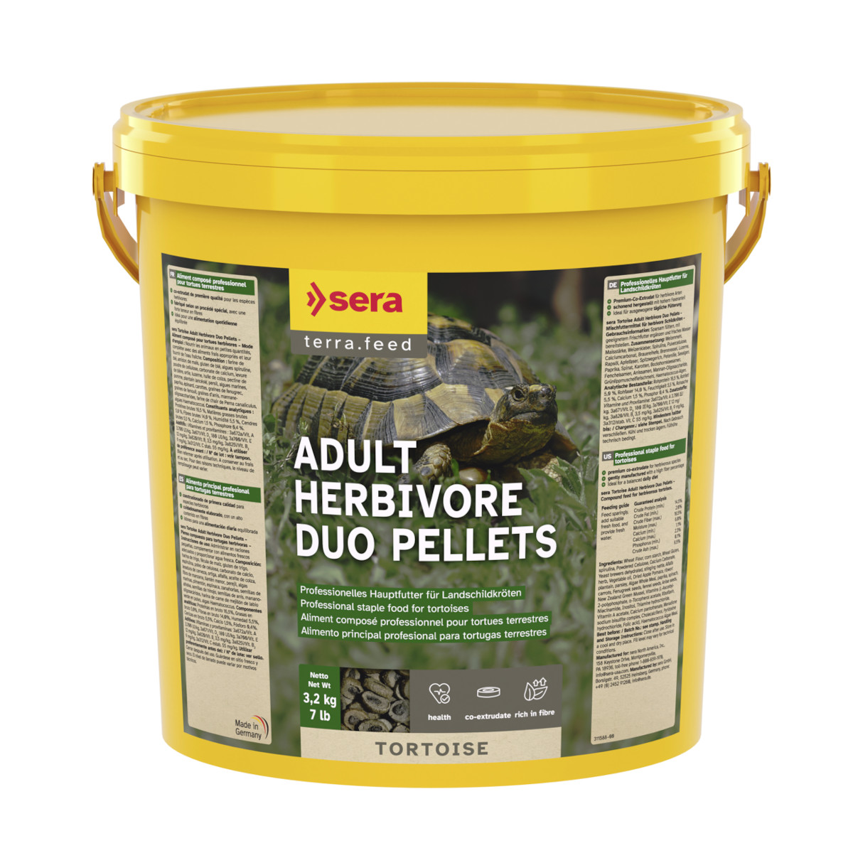 sera Tortoise Adult Herbivore Duo Pellets 10,0 -für Pflanzenfresser-
