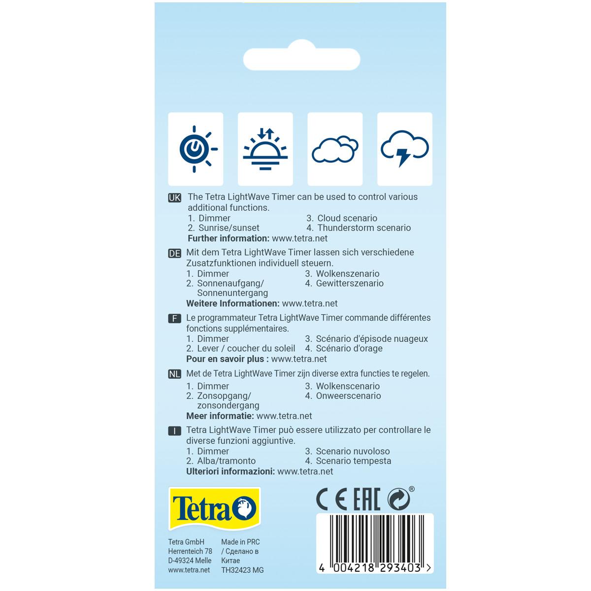 Tetra LightWave Timer Funktionen