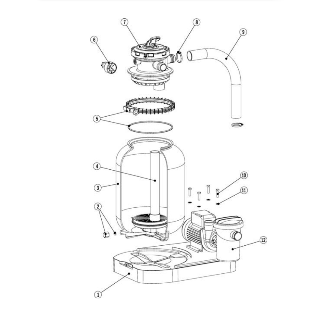 P-Xpert4 Filteranlage Einzelteile
