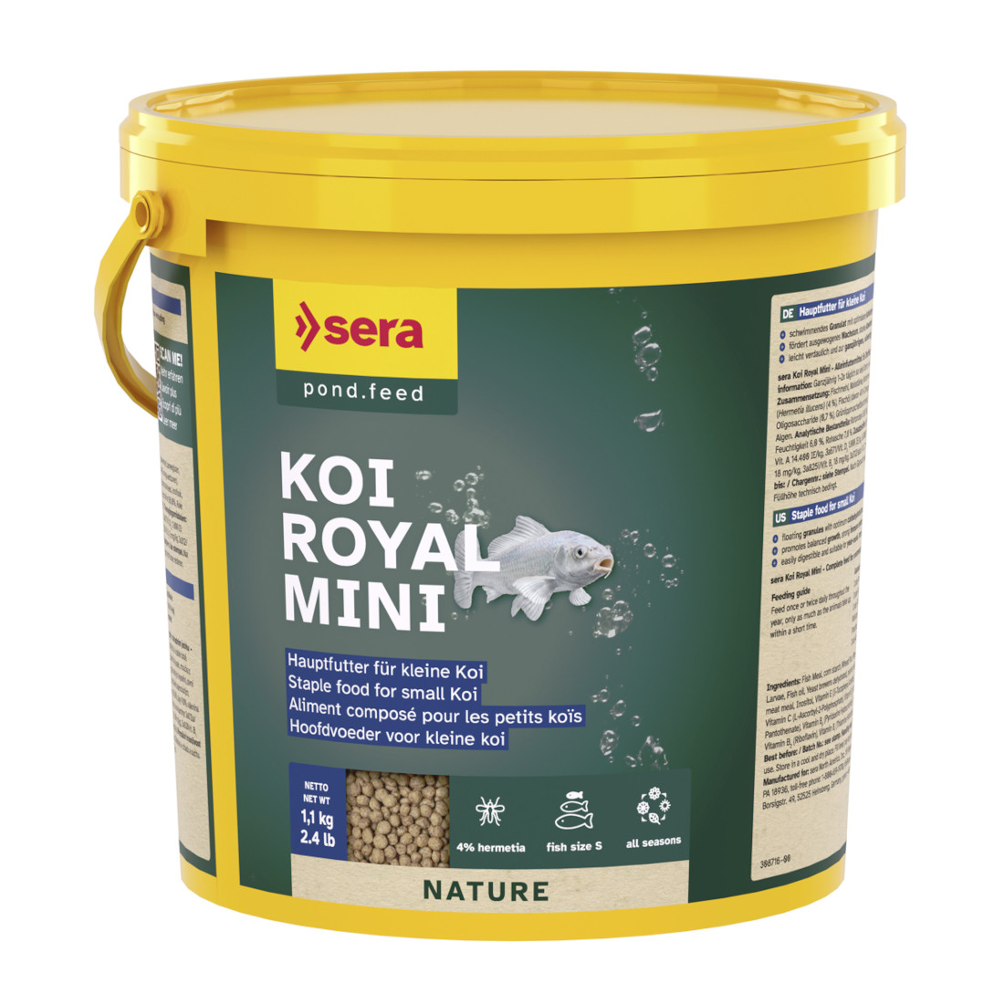 sera Koi Royal Nature Mini 3,8 Liter Hauptfutter für kleine Koi