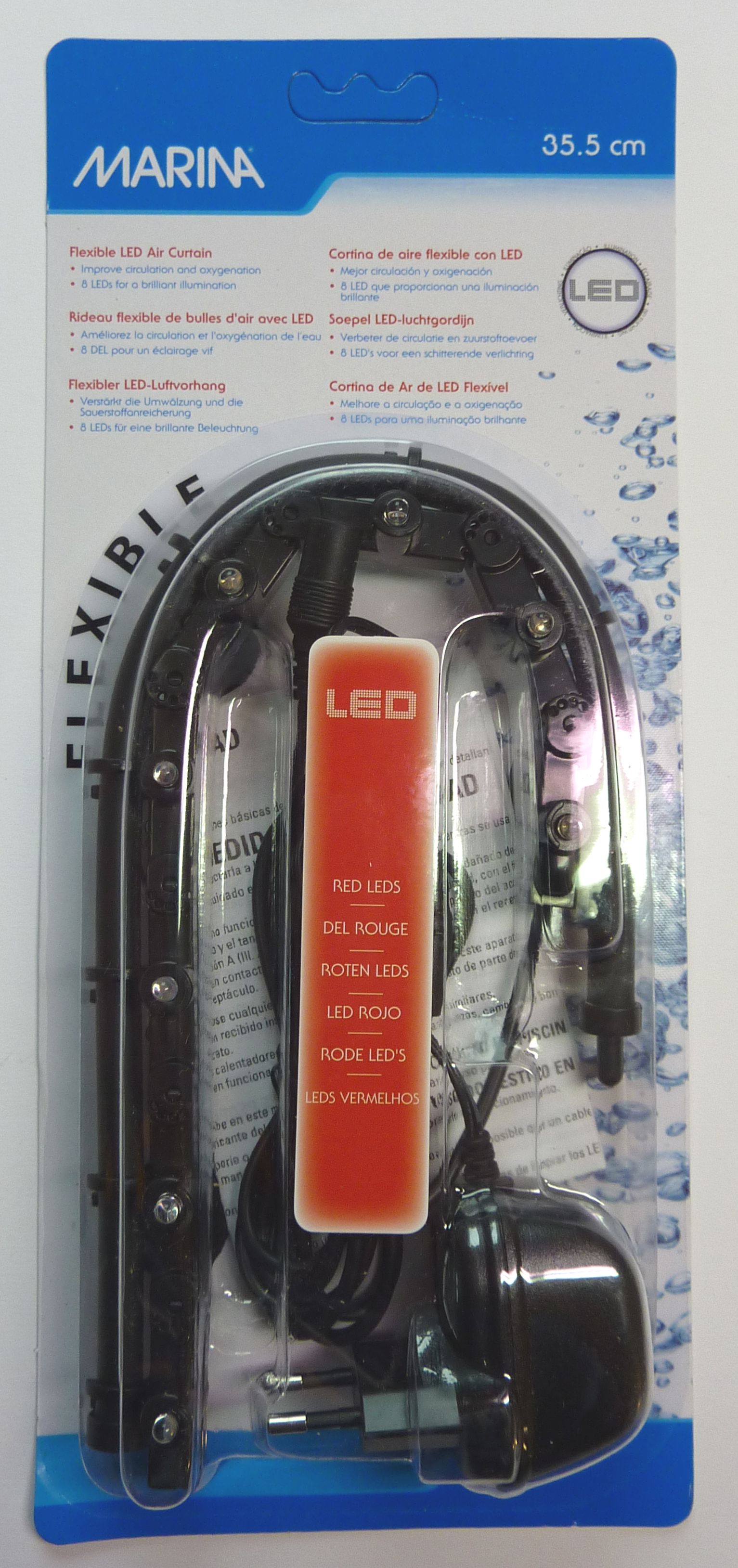 Marina Flexibler LED-Luftvorhang - Klein (35,5cm) Rot