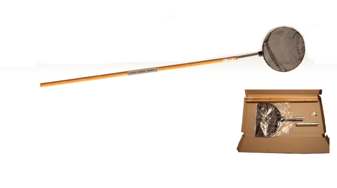 Osaga Koi-Kescher D=50 cm eckig mit Holzstiel 2,1 m