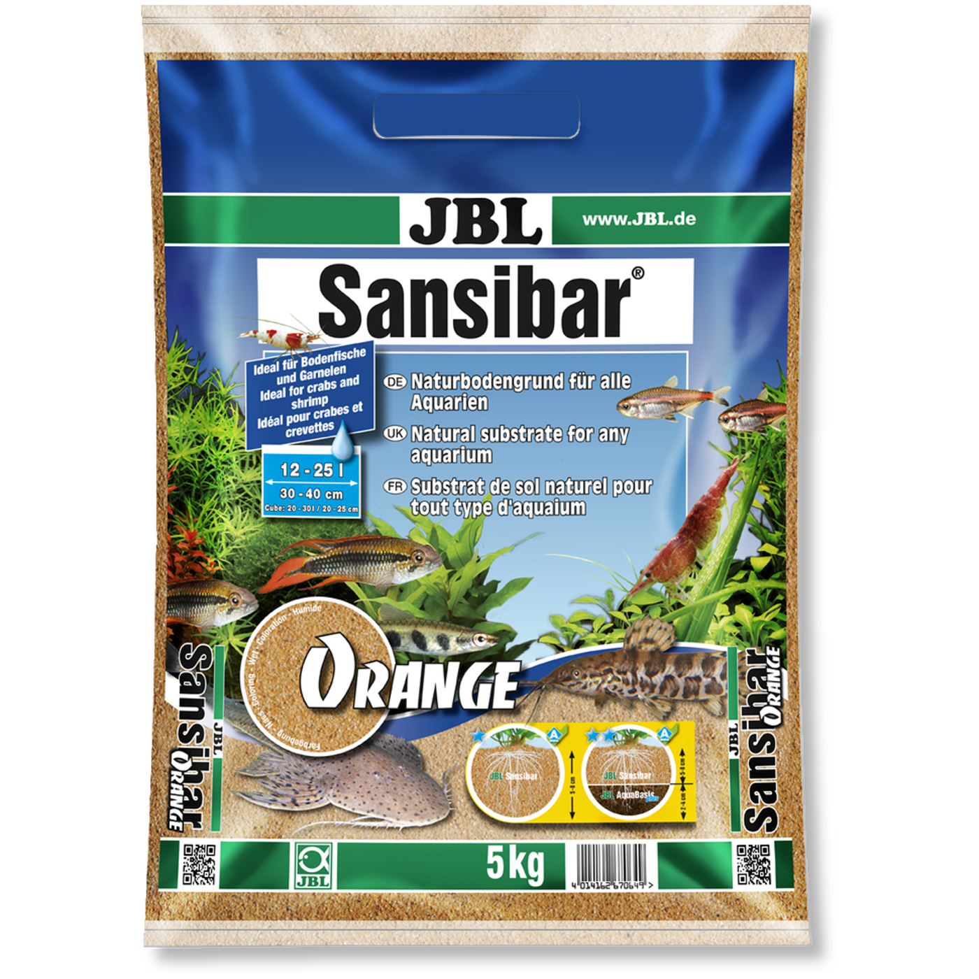 JBL Sansibar Orange 5 kg feiner Bodengrund