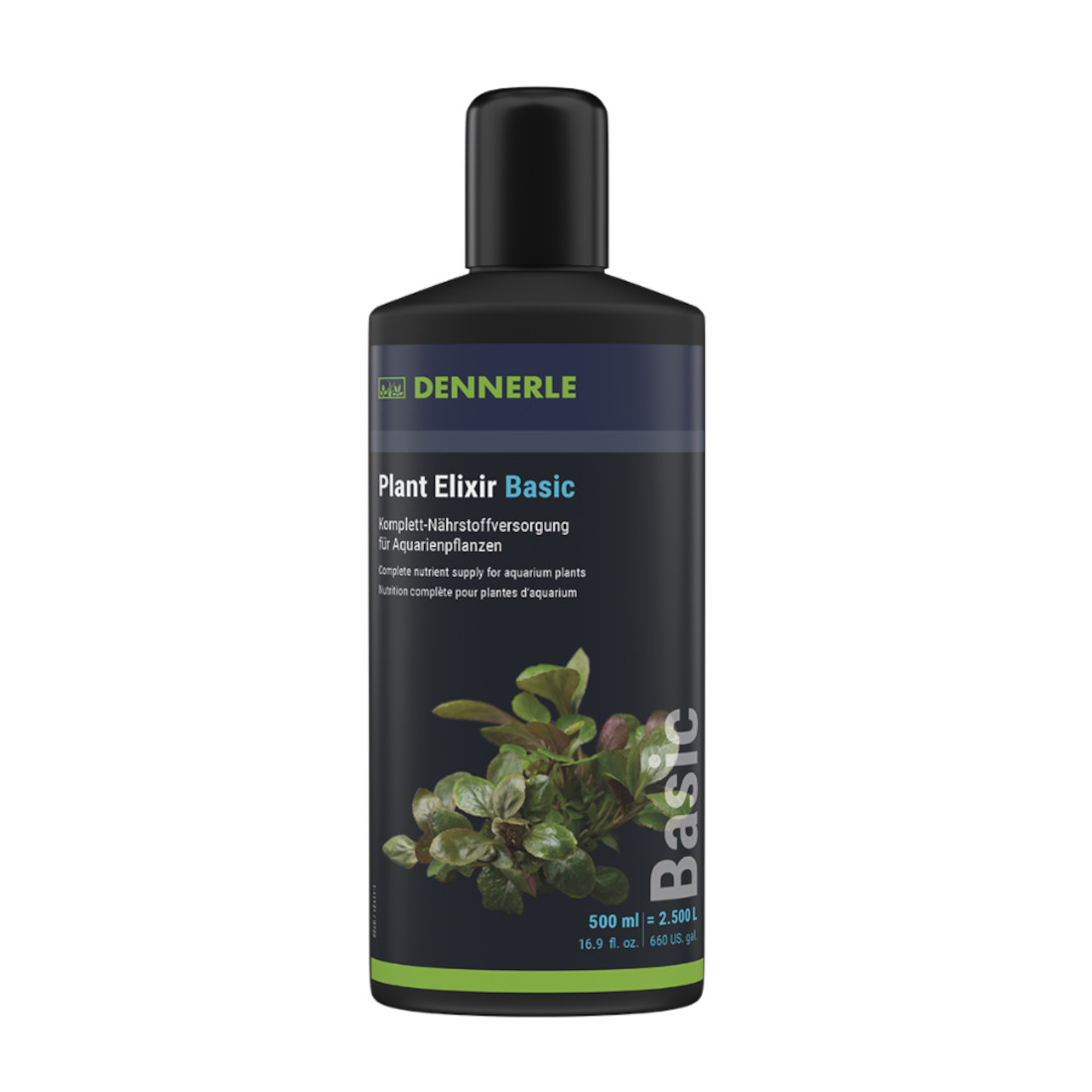 Dennerle Plant Elixir Basic 0,5 Liter Komplett-Nährstoffversorgung für Wasserpflanzen