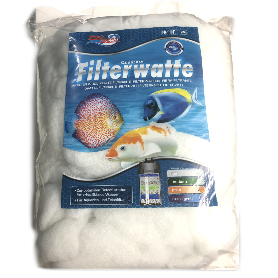 Zoobest Filterwatte fein weiss 1,0 kg