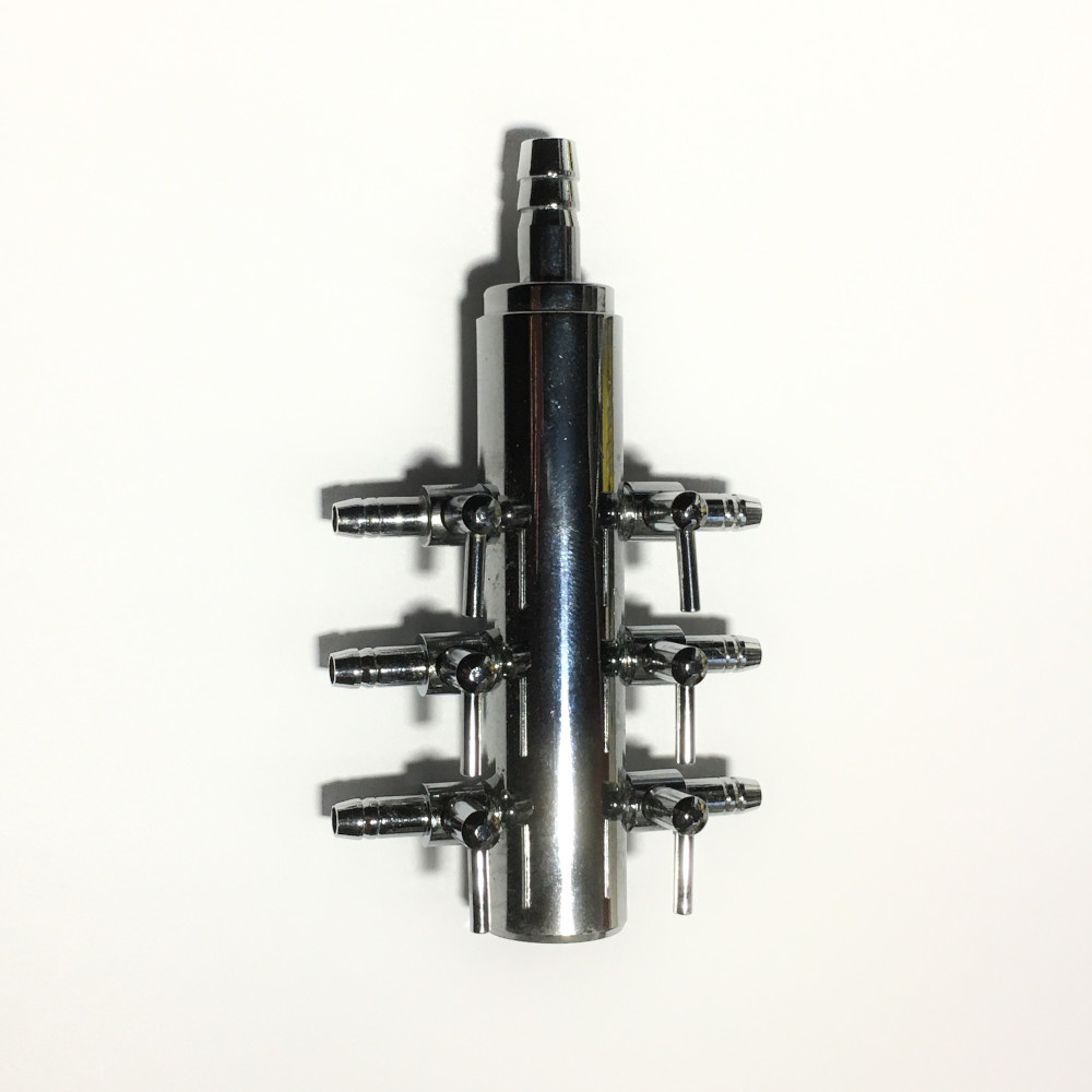 Osaga Luftverteiler 6-fach Tülle 8/10 mm Metall verzinkt