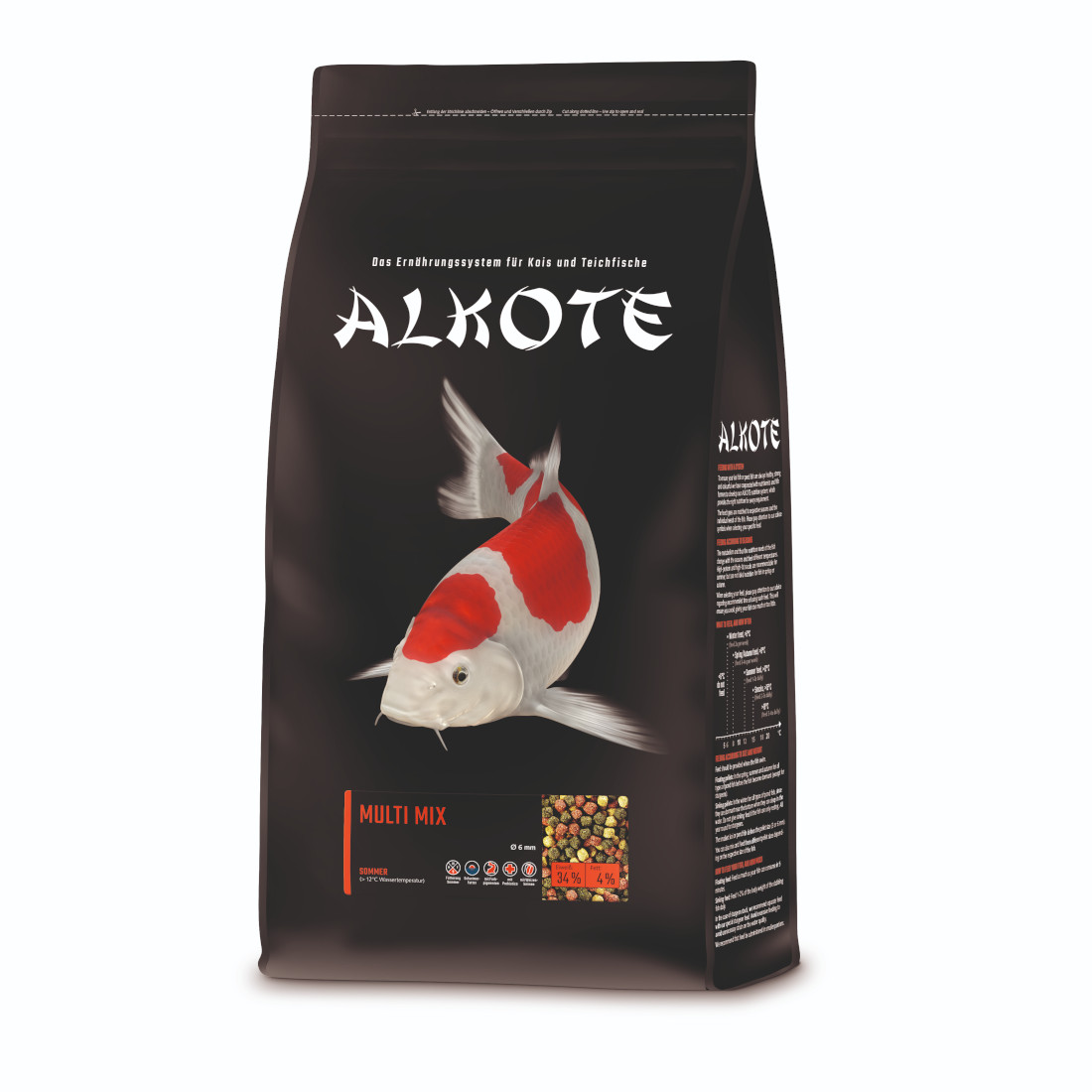 ALKOTE Multi Mix 6 mm 9,0 kg -hochwertiges Koifutter für Sommer- Schnäppchen