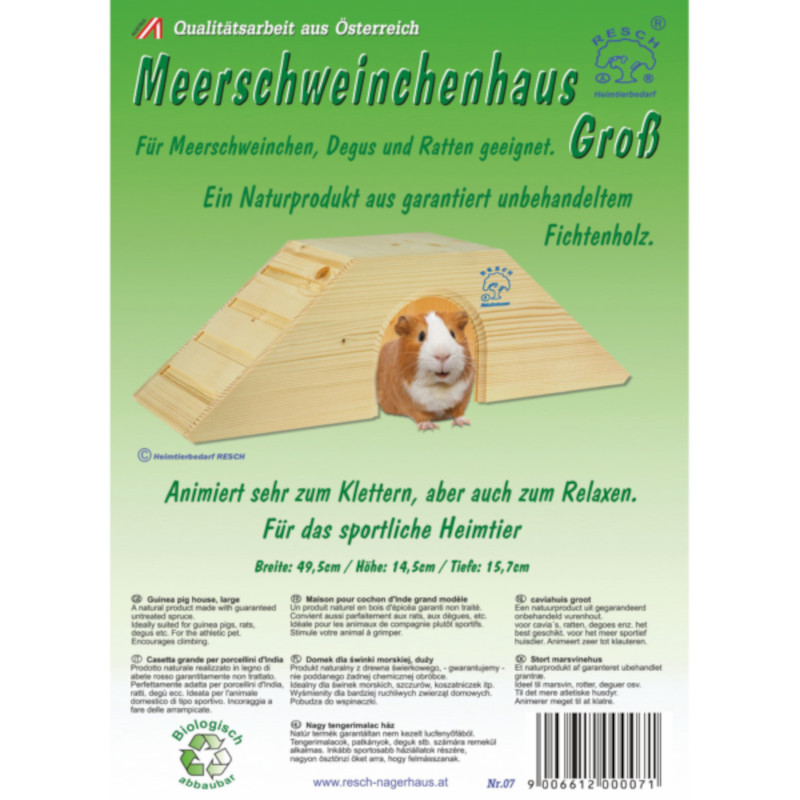 Meerschweinchenhaus groß Naturprodukt