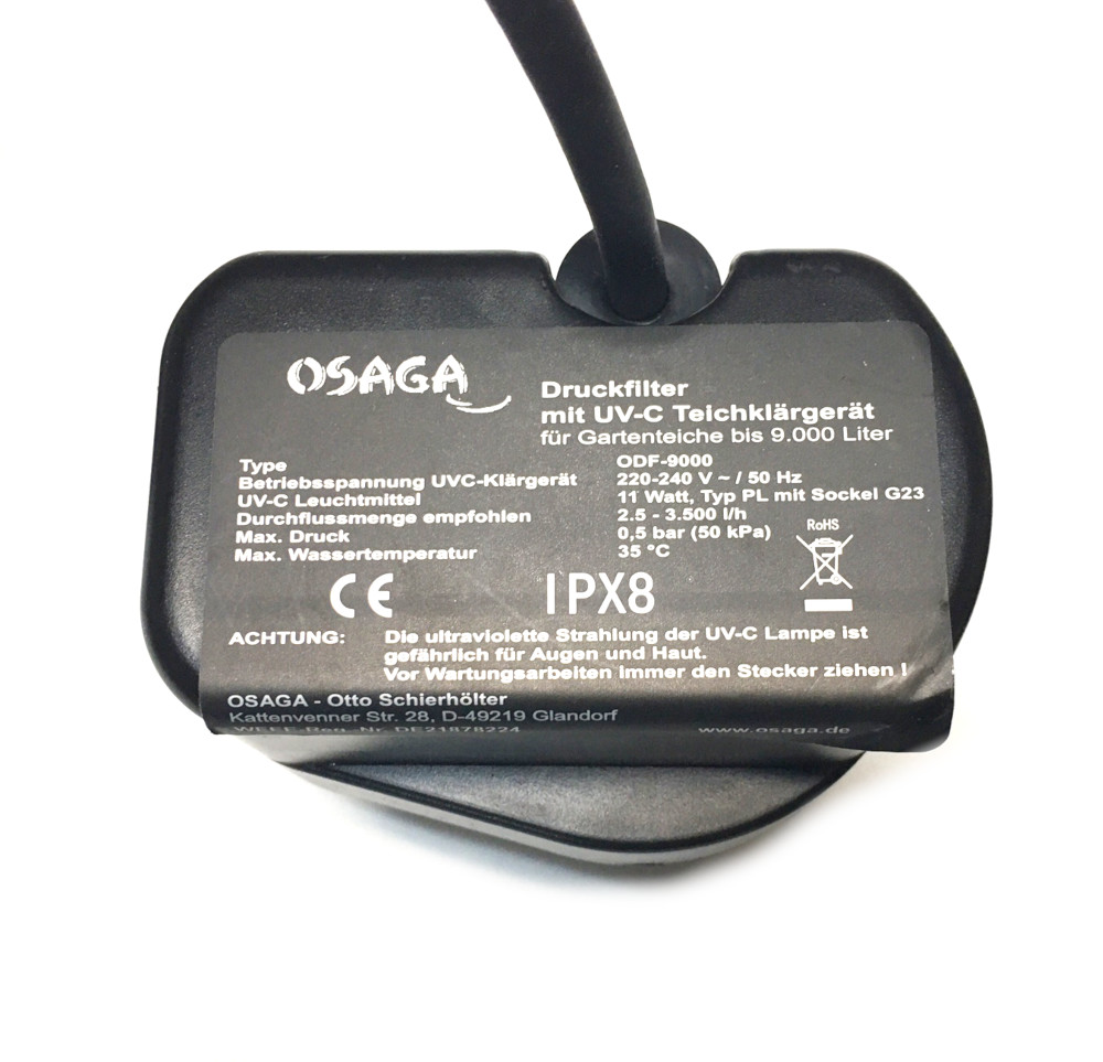 Osaga Druckfilter ODF-9000 11 W Netzteil 