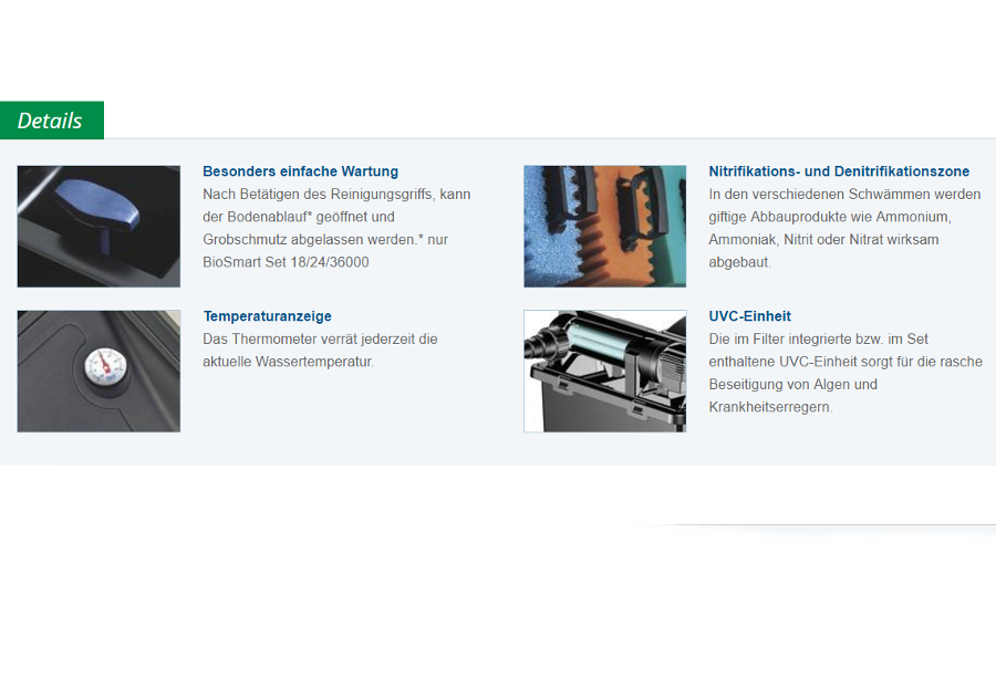 Oase BioSmart Set 36000 Details im Überblick