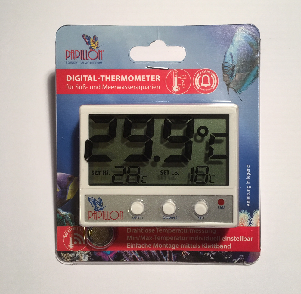 Papillon Digital-Thermometer für Süß- und Meerwasseraquarien