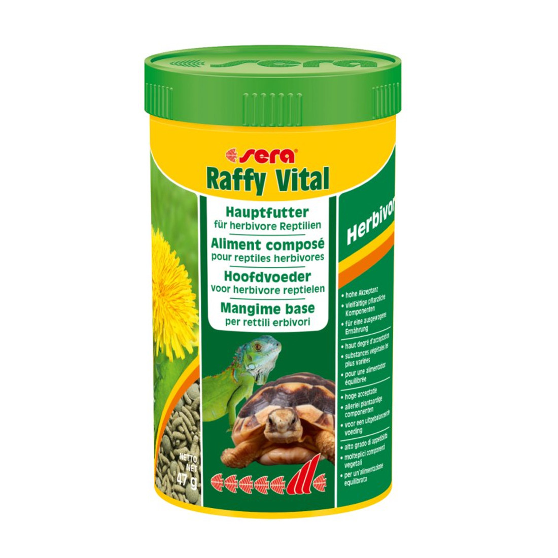 sera Raffy Vital 250 ml für herbivore Reptilien -Schnäppchen-