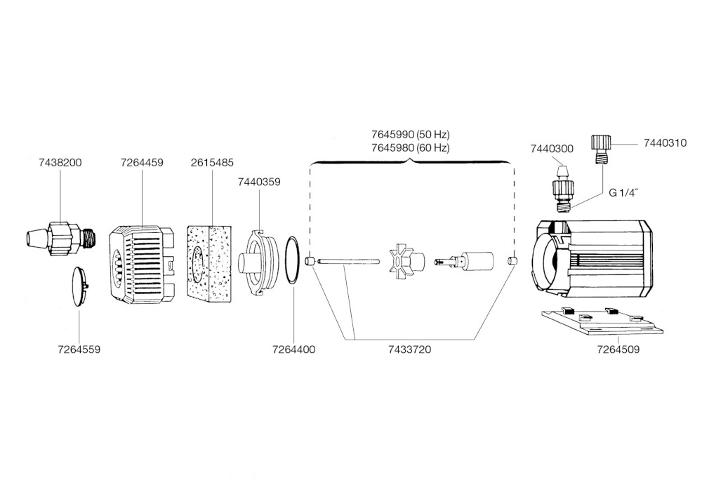 Eheim Pumpendeckel -7440359- für Universalpumpe 1048