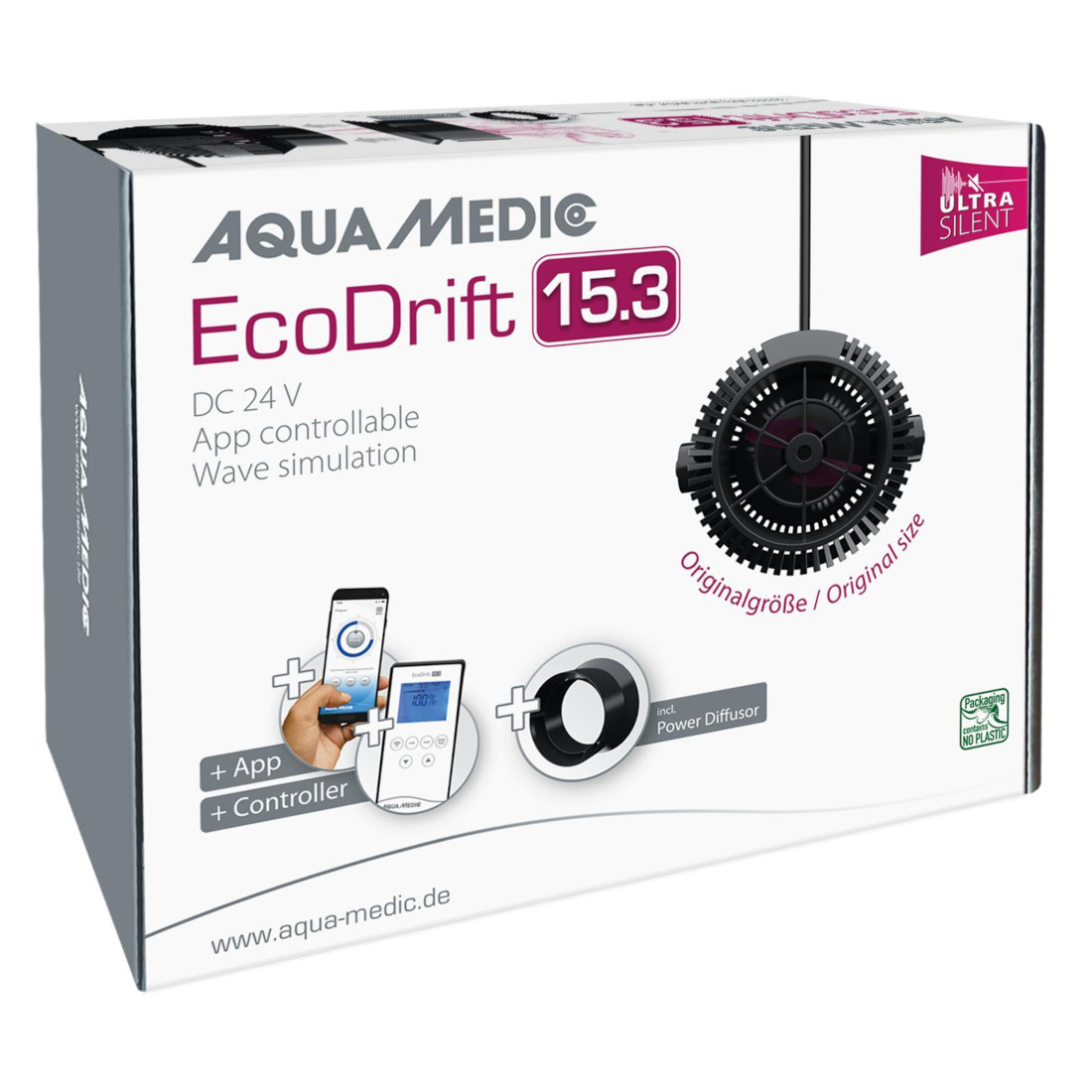 Aqua Medic EcoDrift 15.3 Strömungspumpe Verpackung